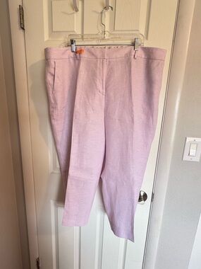 Talbots Cropped Tailored Pants in Pale Lilac